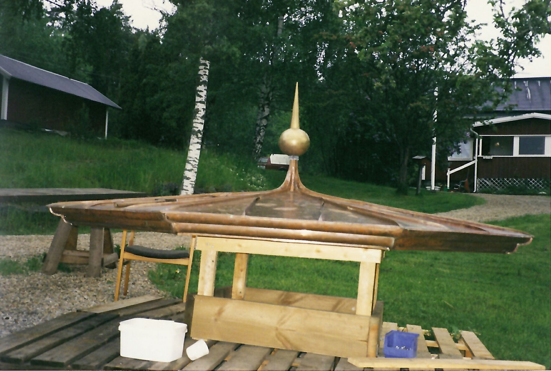 Bild på ovansidan från sidan